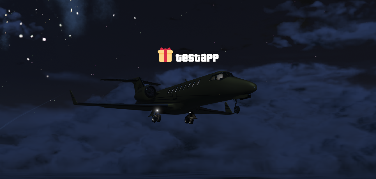 Un avion apparaît dans le ciel nocturne du jeu