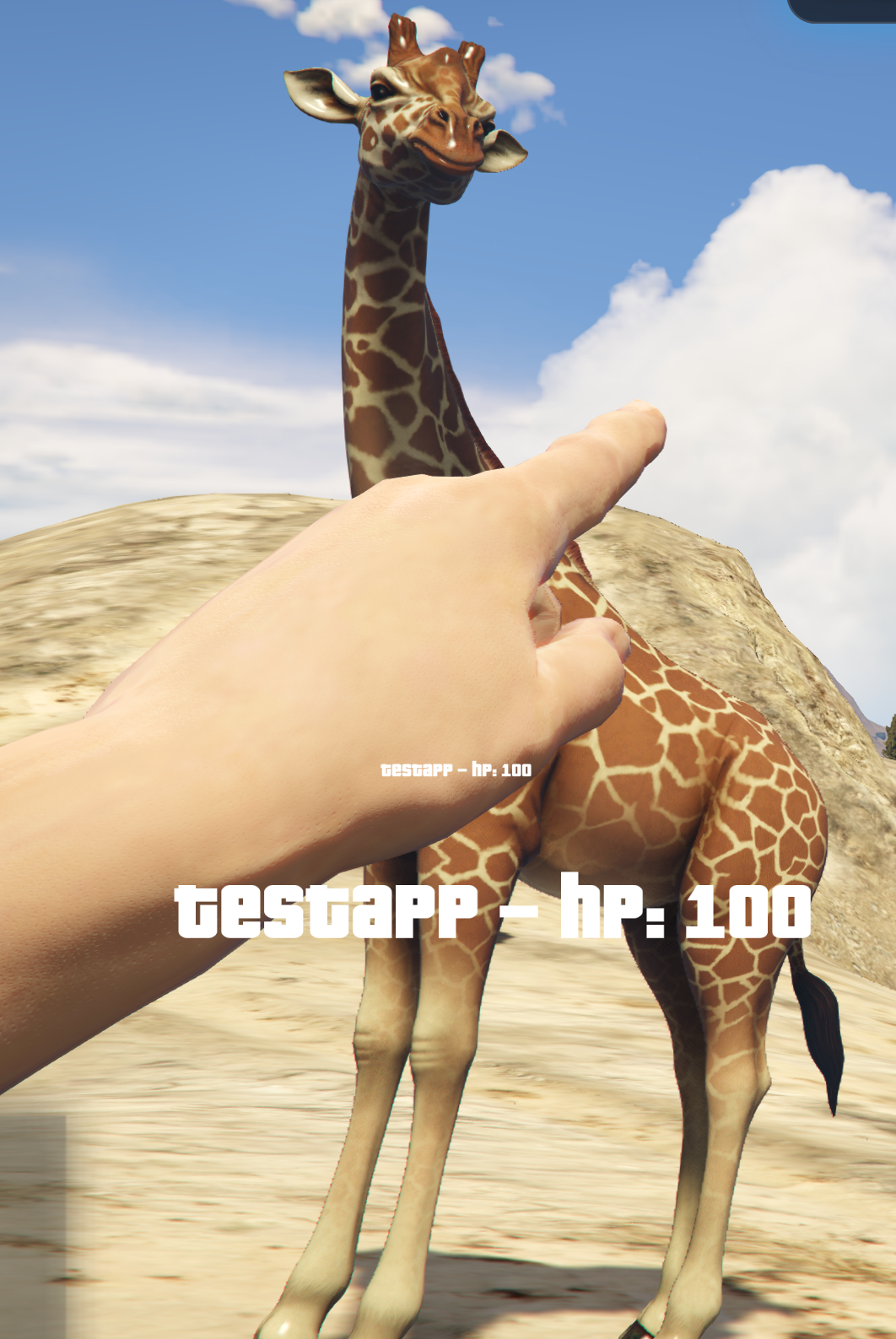 Une girafe apparaît dans le jeu