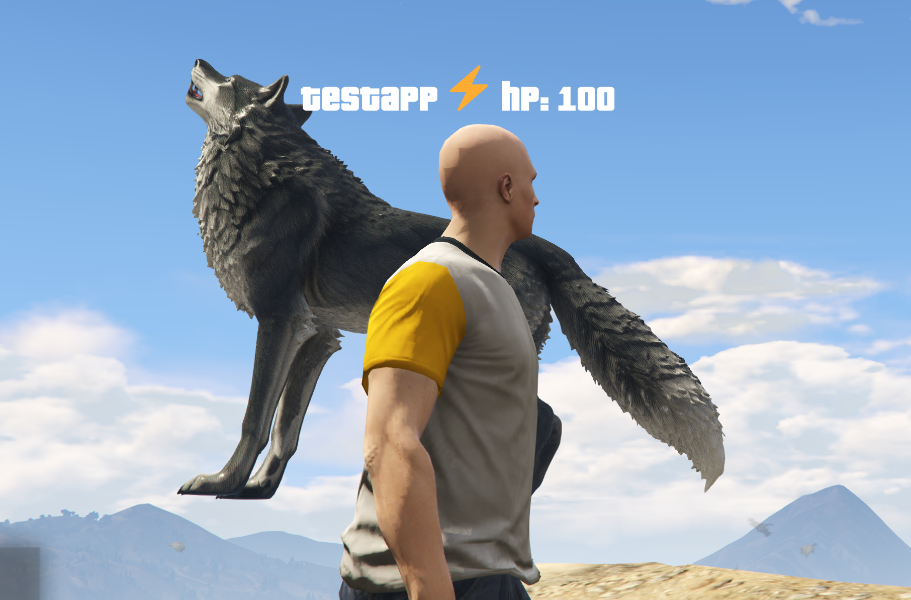 Un loup apparaît près du joueur dans GTA